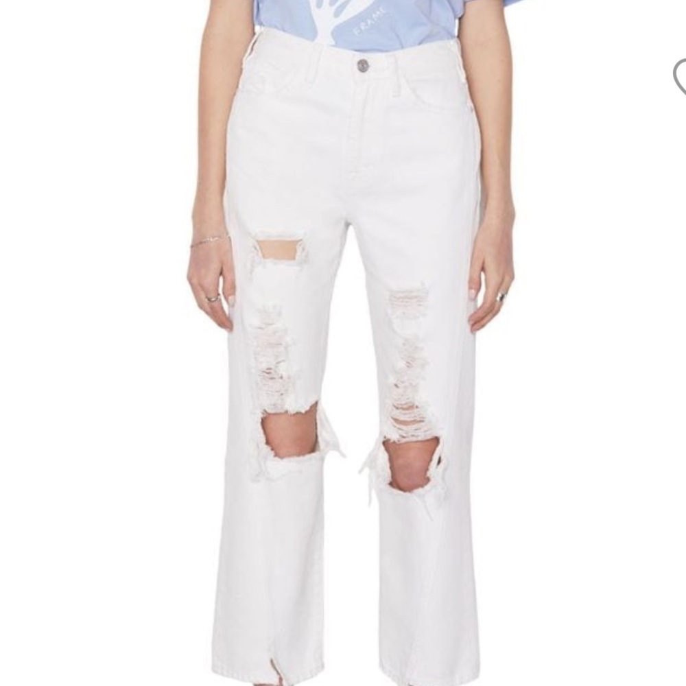 - NWT!!! FRAME DENIM LA JANE DISTRESSED CROP JEANS